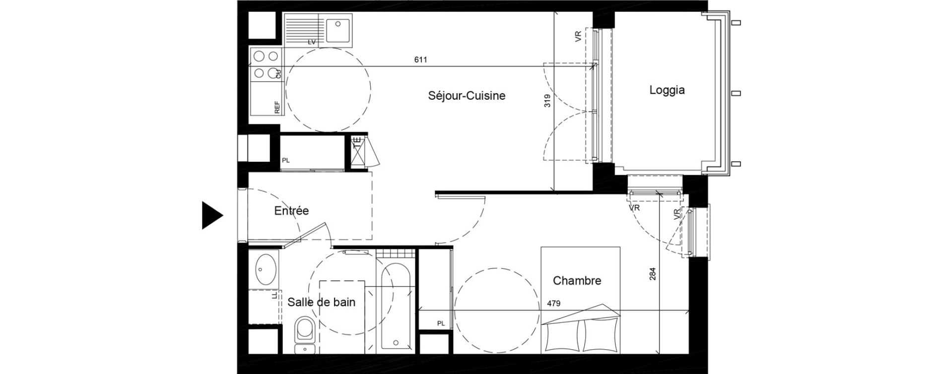 Appartement T2 de 39,70 m2 &agrave; Givors Centre