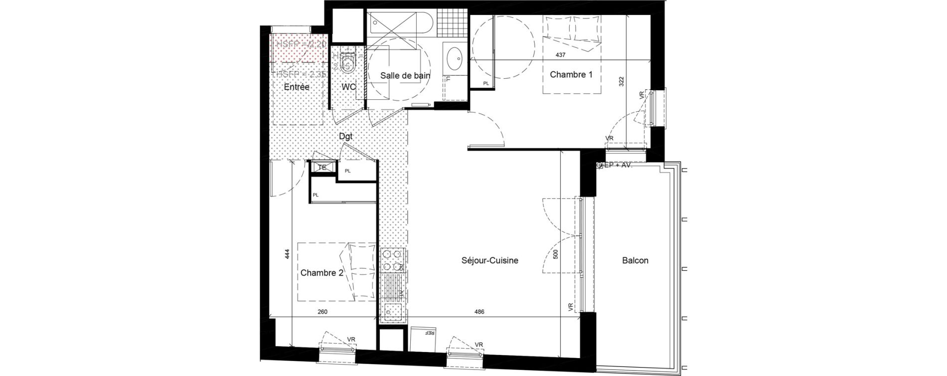 Appartement T3 de 63,50 m2 &agrave; Givors Centre