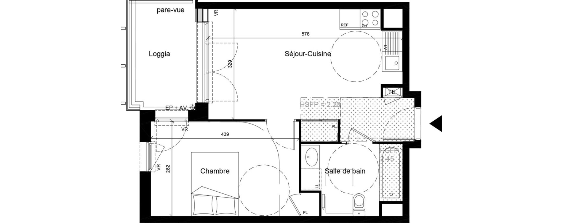 Appartement T2 de 39,30 m2 &agrave; Givors Centre