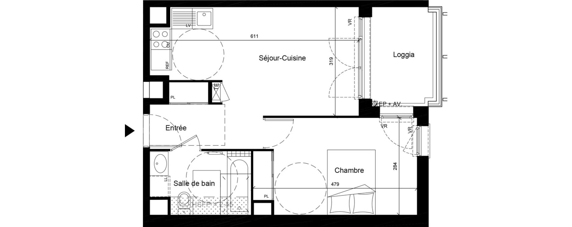 Appartement T2 de 39,60 m2 &agrave; Givors Centre