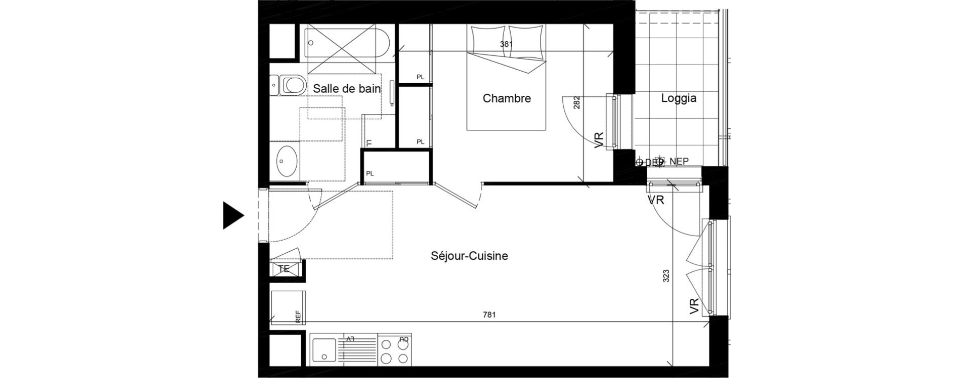 Appartement T2 de 41,20 m2 &agrave; Givors Centre