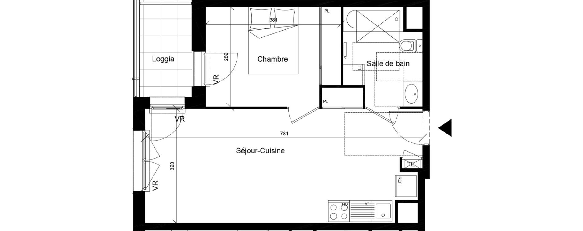 Appartement T2 de 41,10 m2 &agrave; Givors Centre