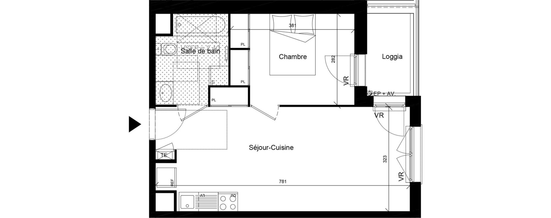 Appartement T2 de 41,20 m2 &agrave; Givors Centre