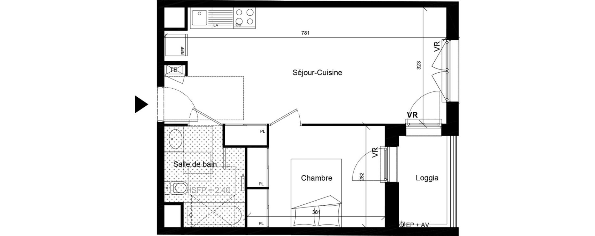 Appartement T2 de 41,20 m2 &agrave; Givors Centre