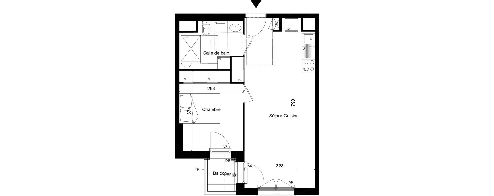 Appartement T2 de 42,40 m2 &agrave; Givors Centre