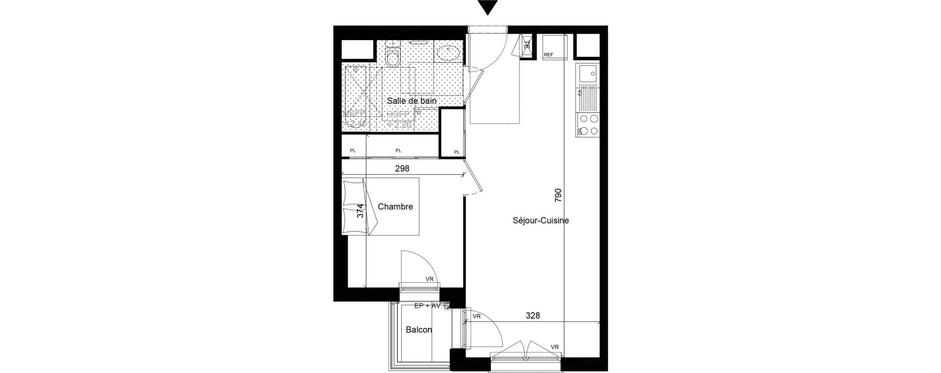 Appartement T2 de 42,40 m2 &agrave; Givors Centre