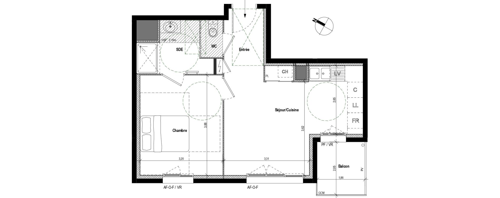 Appartement T2 de 40,80 m2 &agrave; Givors Centre