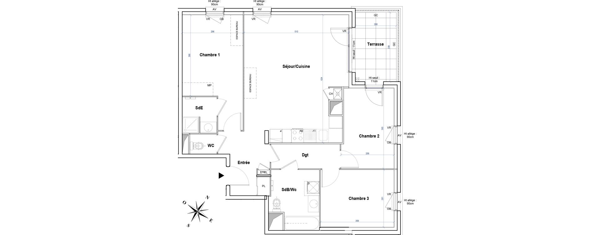Appartement T4 de 84,64 m2 &agrave; Gleiz&eacute; Ouilly - les rousses - cherviges