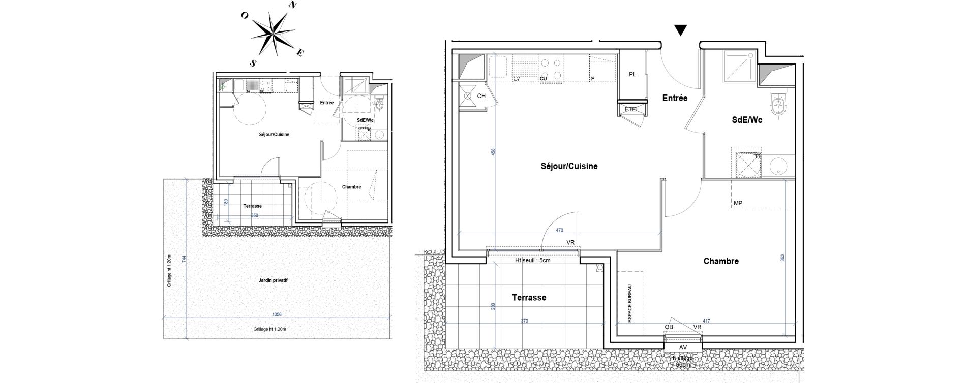 Appartement T2 de 43,02 m2 &agrave; Gleiz&eacute; Ouilly - les rousses - cherviges