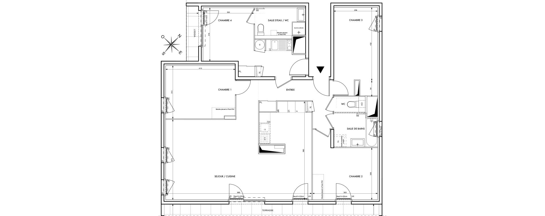 Appartement T5 de 120,20 m2 &agrave; Grigny Centre ville