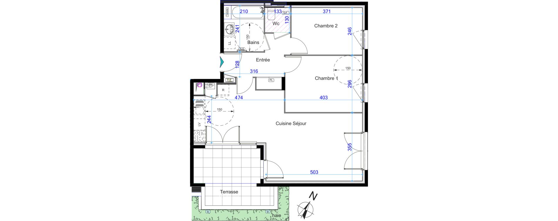Appartement T3 de 64,57 m2 &agrave; Grigny Centre