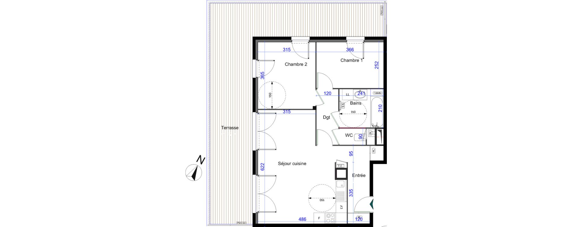 Appartement T3 de 63,12 m2 &agrave; Grigny Centre