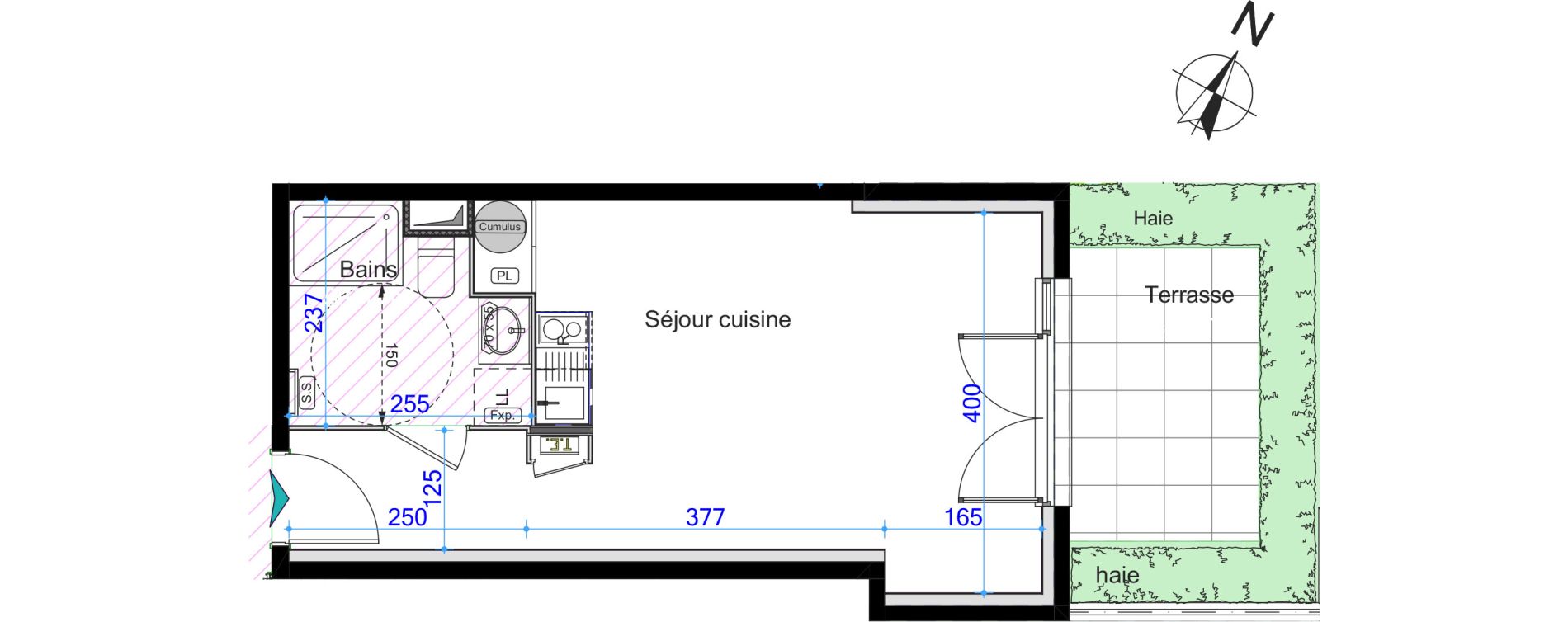 Appartement T1 de 28,78 m2 &agrave; Grigny Centre