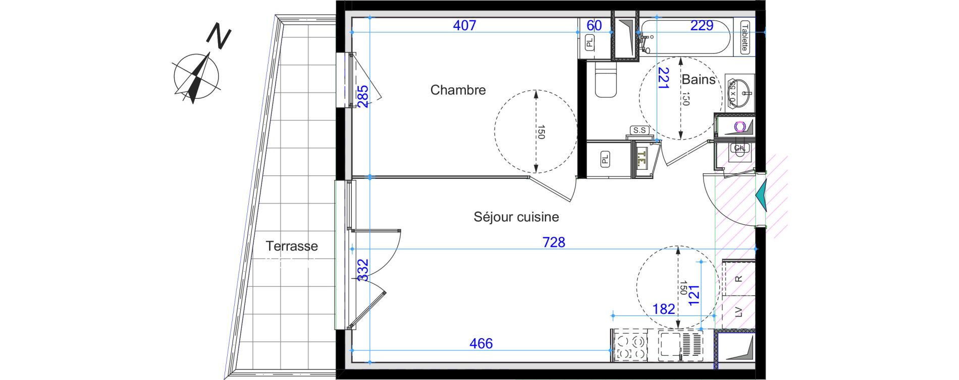 Appartement T2 de 43,01 m2 &agrave; Grigny Centre