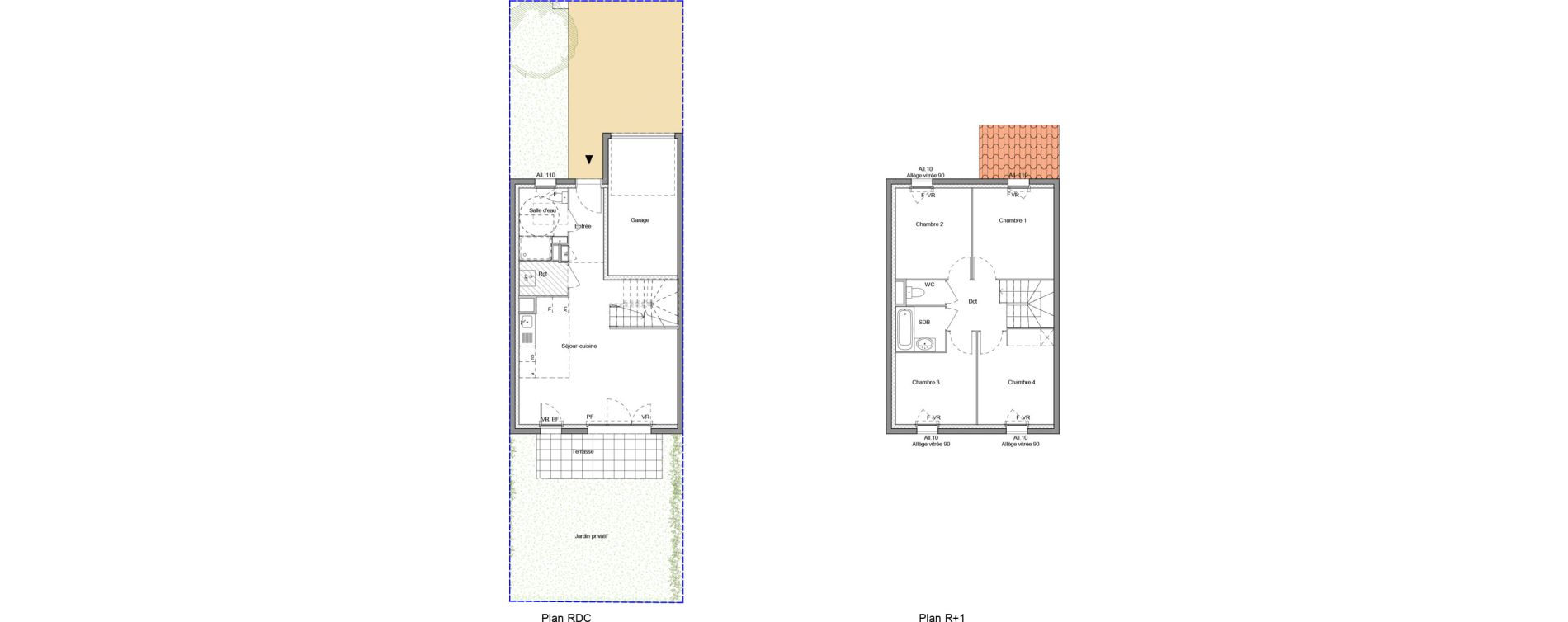 Maison T5 de 87,45 m2 &agrave; Haute-Rivoire Centre