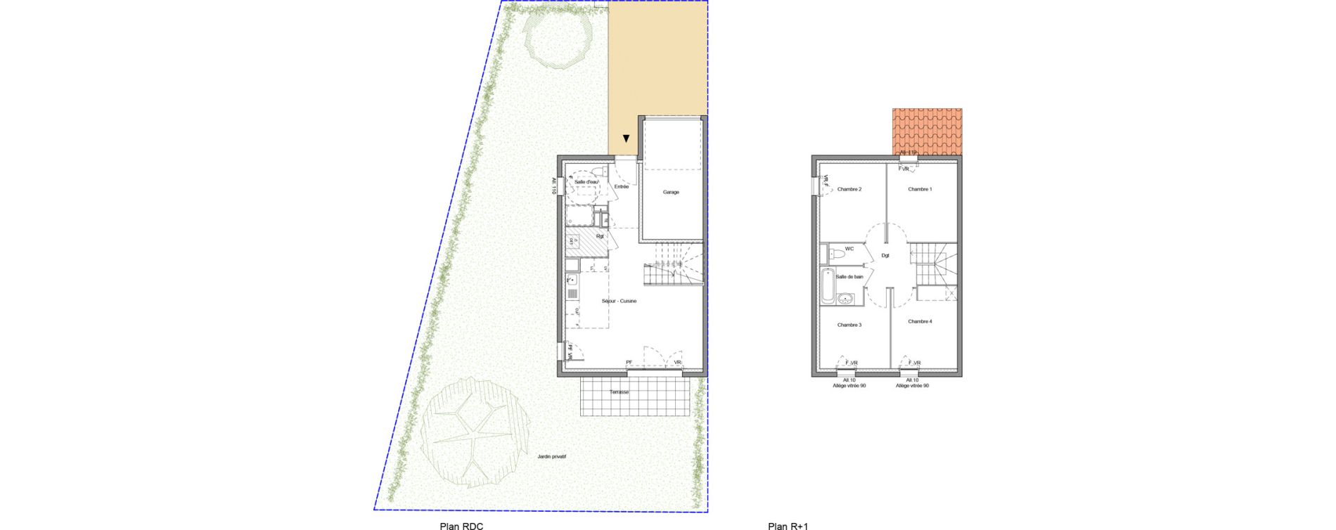 Maison T5 de 87,45 m2 &agrave; Haute-Rivoire Centre