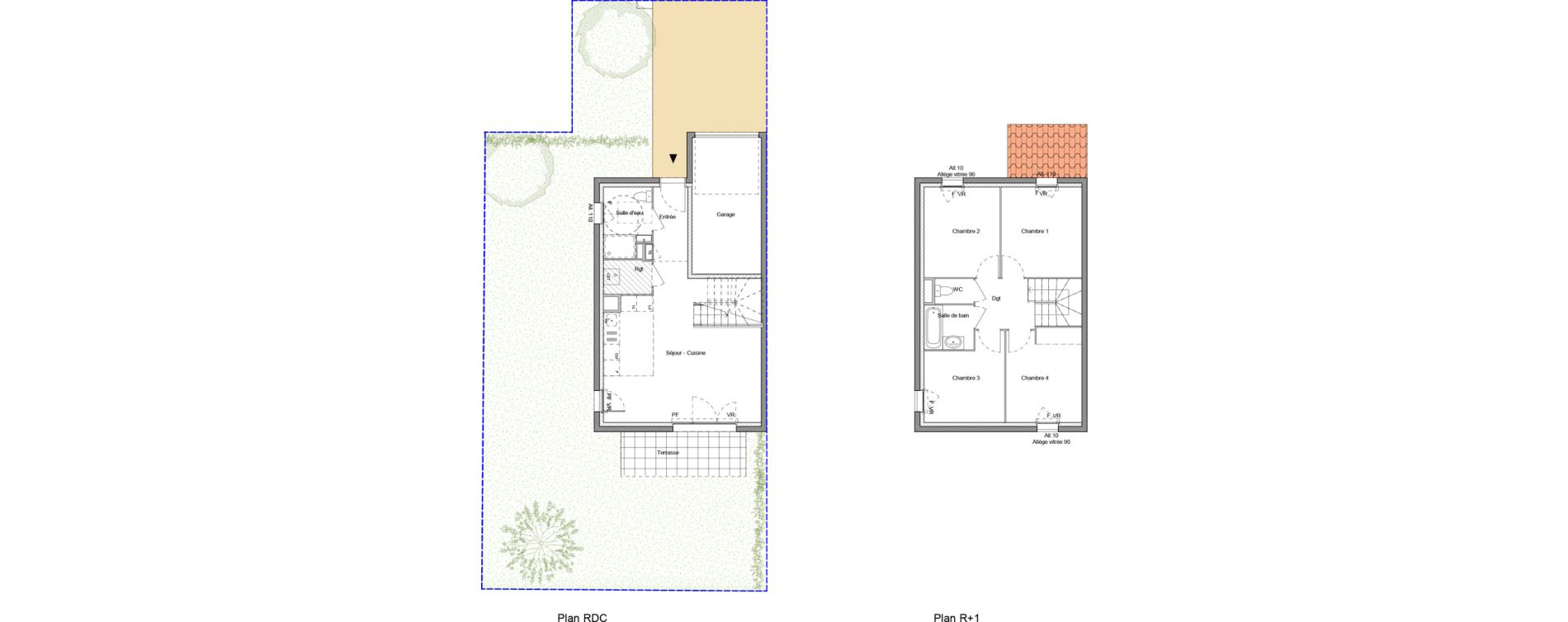 Maison T5 de 87,45 m2 &agrave; Haute-Rivoire Centre