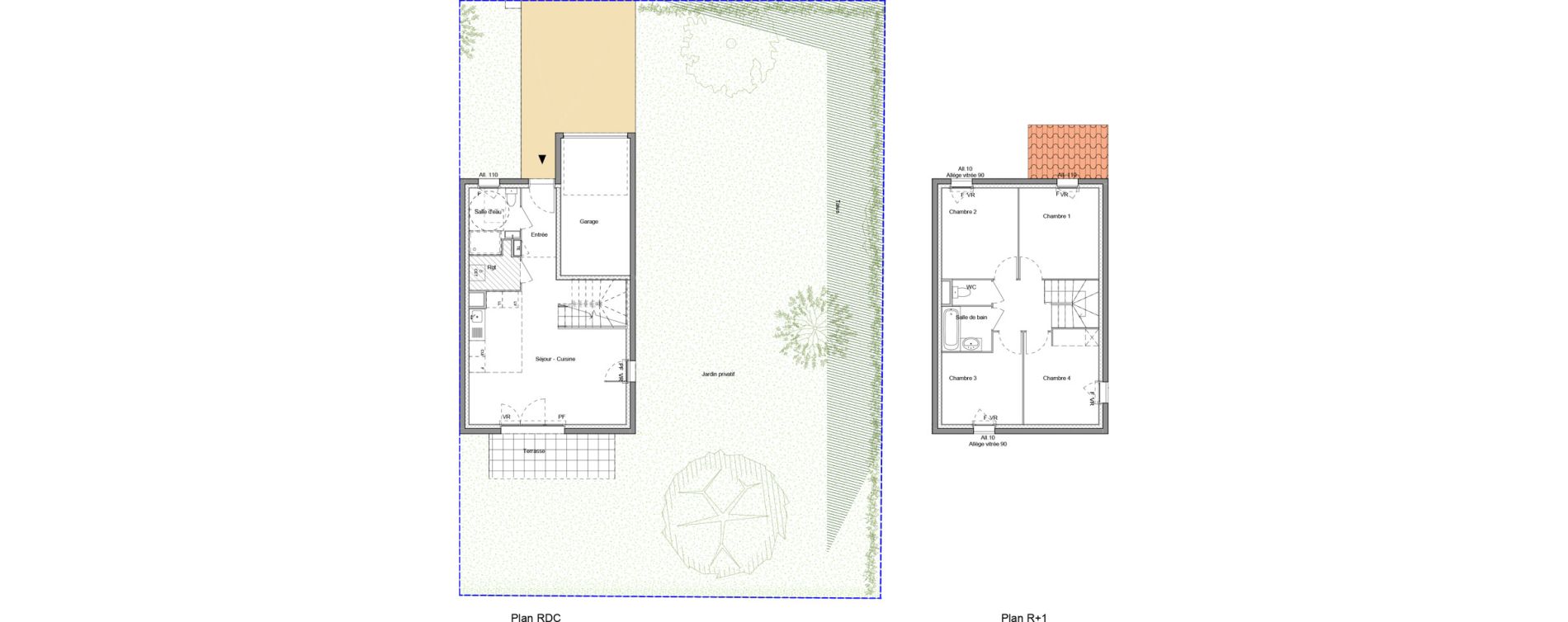 Maison T5 de 87,20 m2 &agrave; Haute-Rivoire Centre