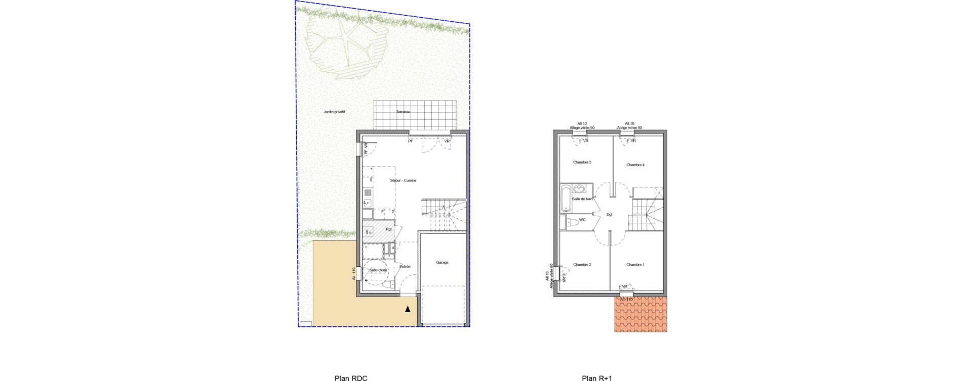 Maison T5 de 87,45 m2 &agrave; Haute-Rivoire Centre