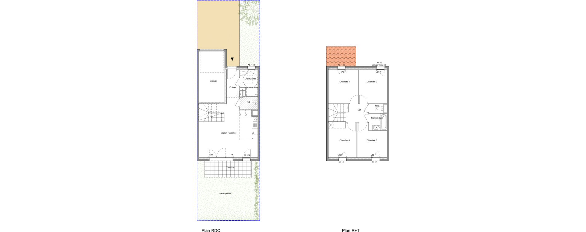 Maison T5 de 90,85 m2 &agrave; Haute-Rivoire Centre