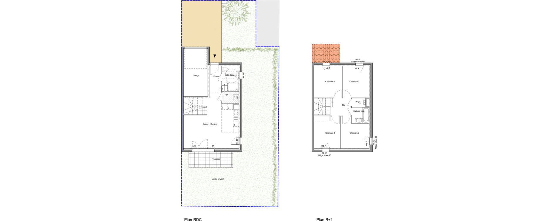 Maison T5 de 87,45 m2 &agrave; Haute-Rivoire Centre