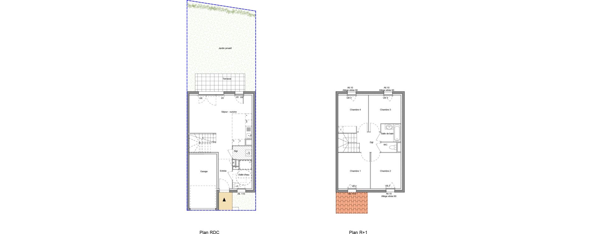 Maison T5 de 87,45 m2 &agrave; Haute-Rivoire Centre