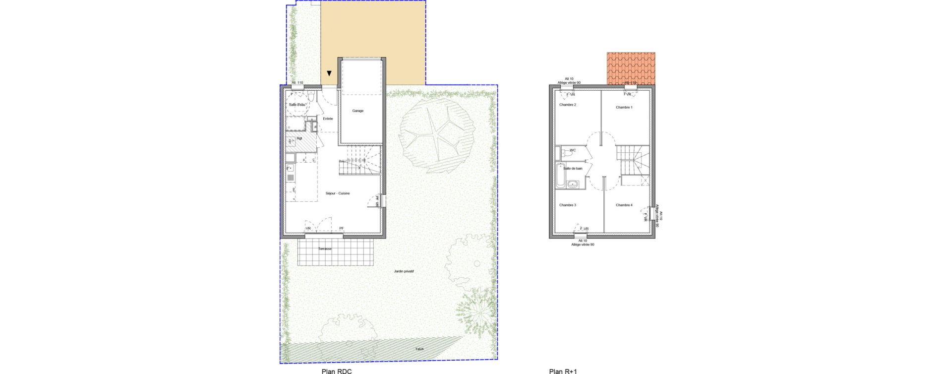 Maison T5 de 87,20 m2 &agrave; Haute-Rivoire Centre