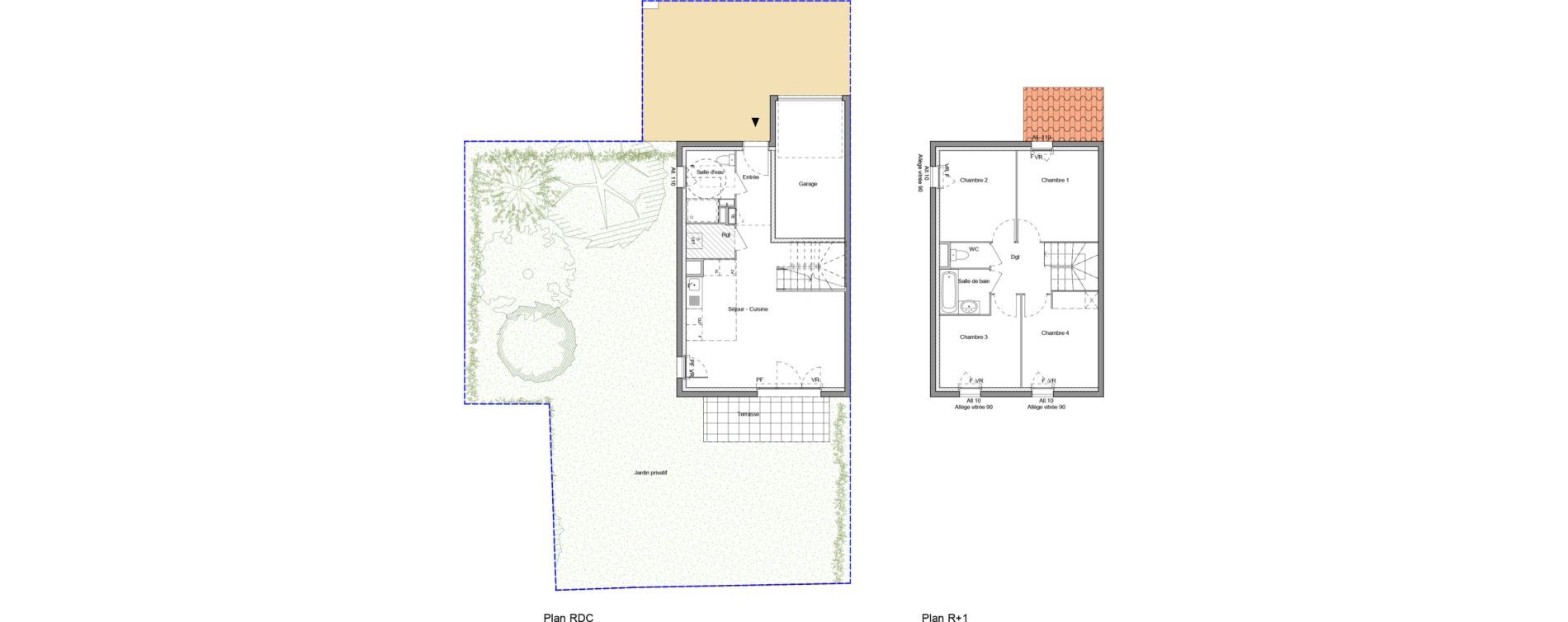 Maison T5 de 87,45 m2 &agrave; Haute-Rivoire Centre