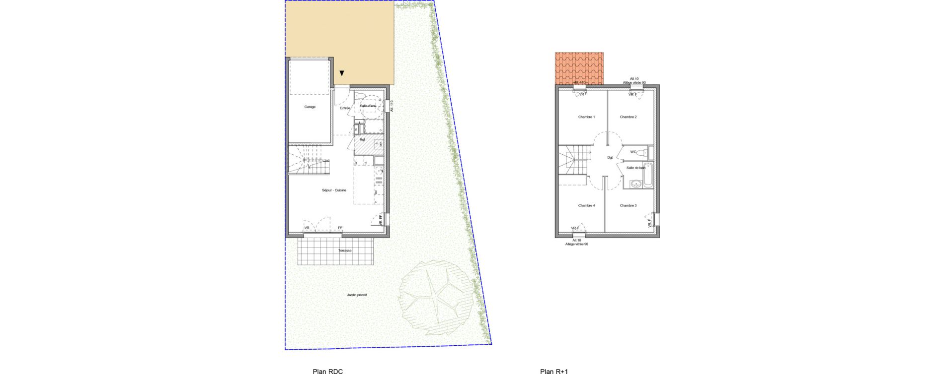 Maison T5 de 87,45 m2 &agrave; Haute-Rivoire Centre