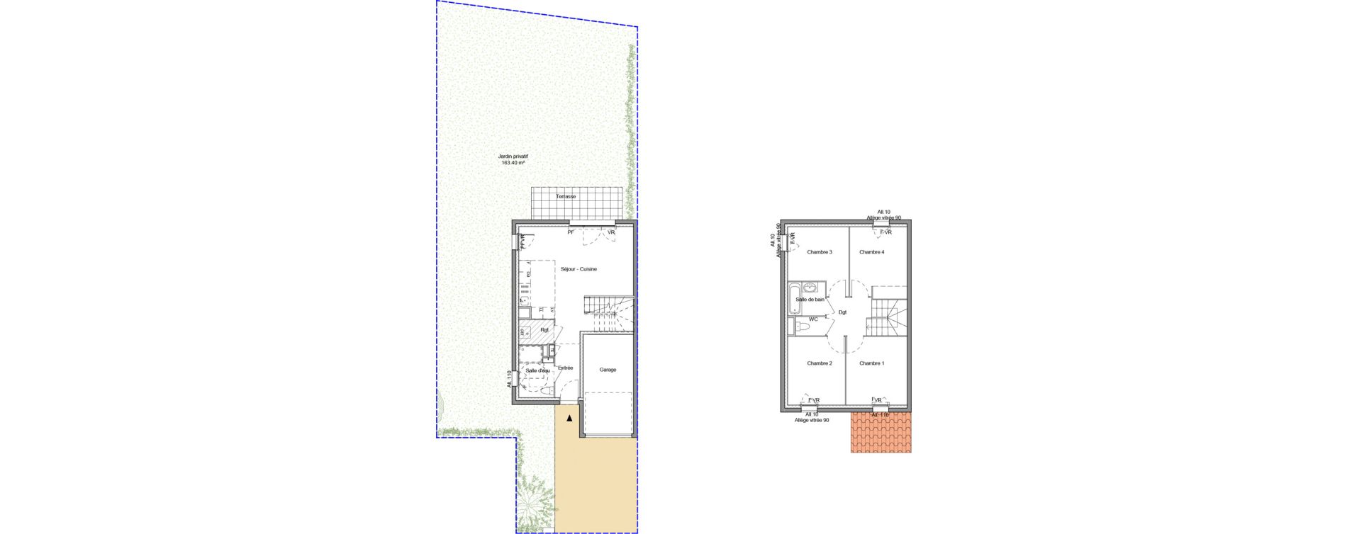 Maison T5 de 87,45 m2 &agrave; Haute-Rivoire Centre