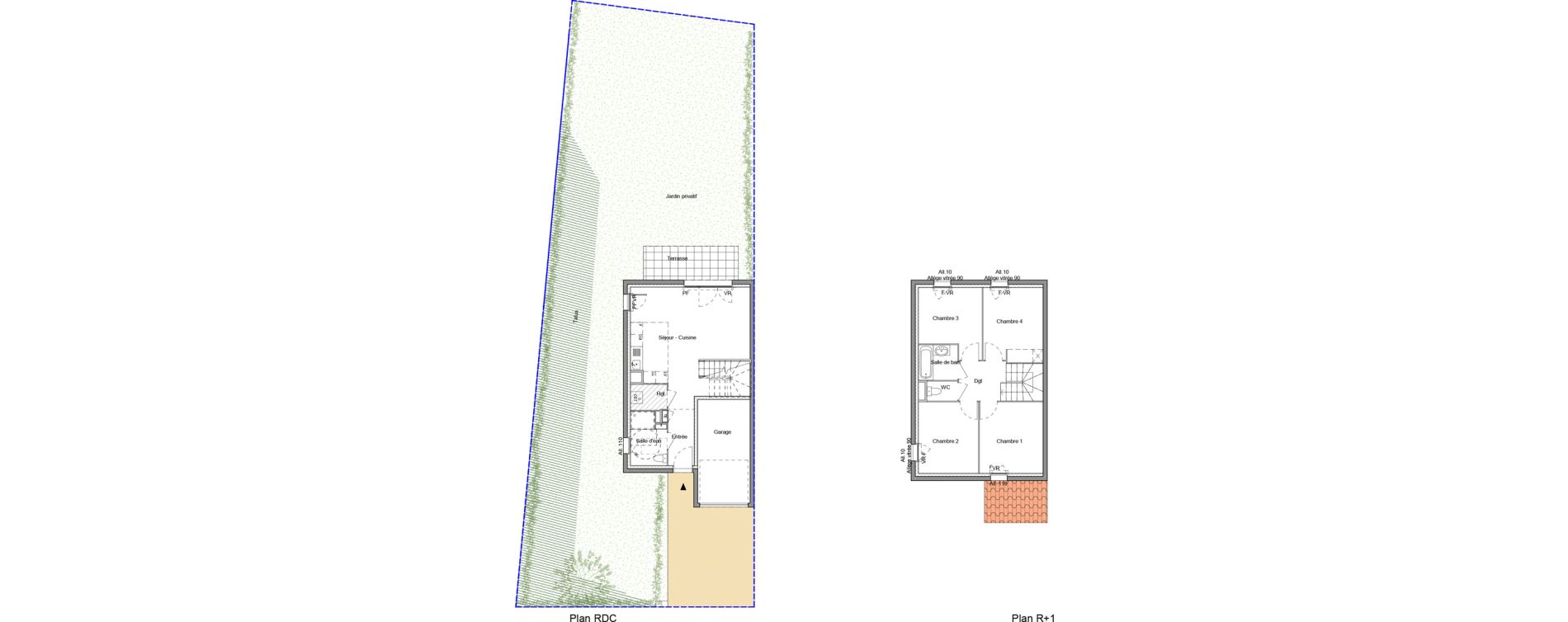 Maison T5 de 87,45 m2 &agrave; Haute-Rivoire Centre