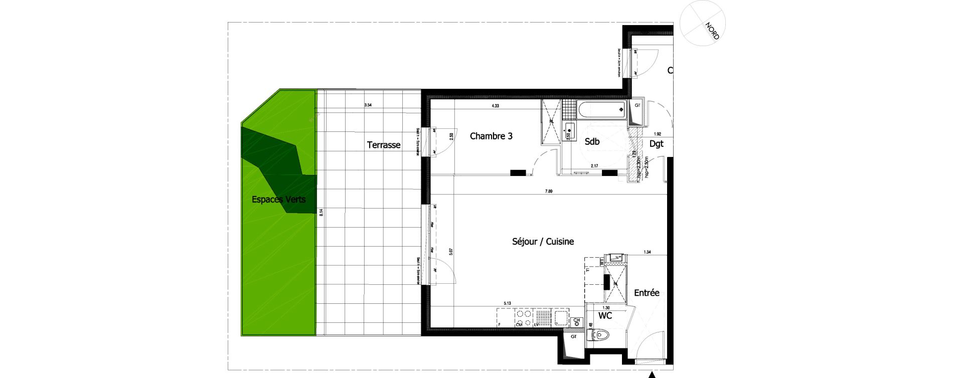 Appartement T4 de 84,20 m2 &agrave; Irigny Centre