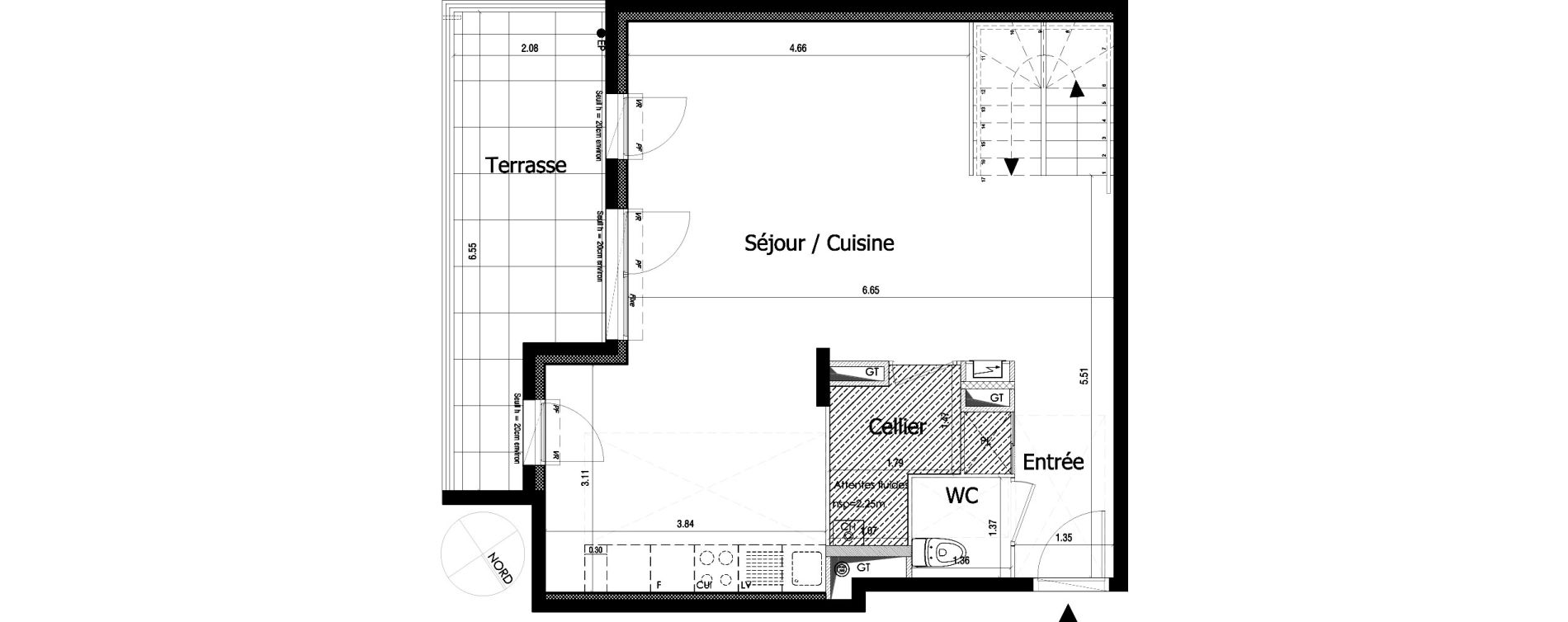 Duplex T4 de 98,25 m2 &agrave; Irigny Centre