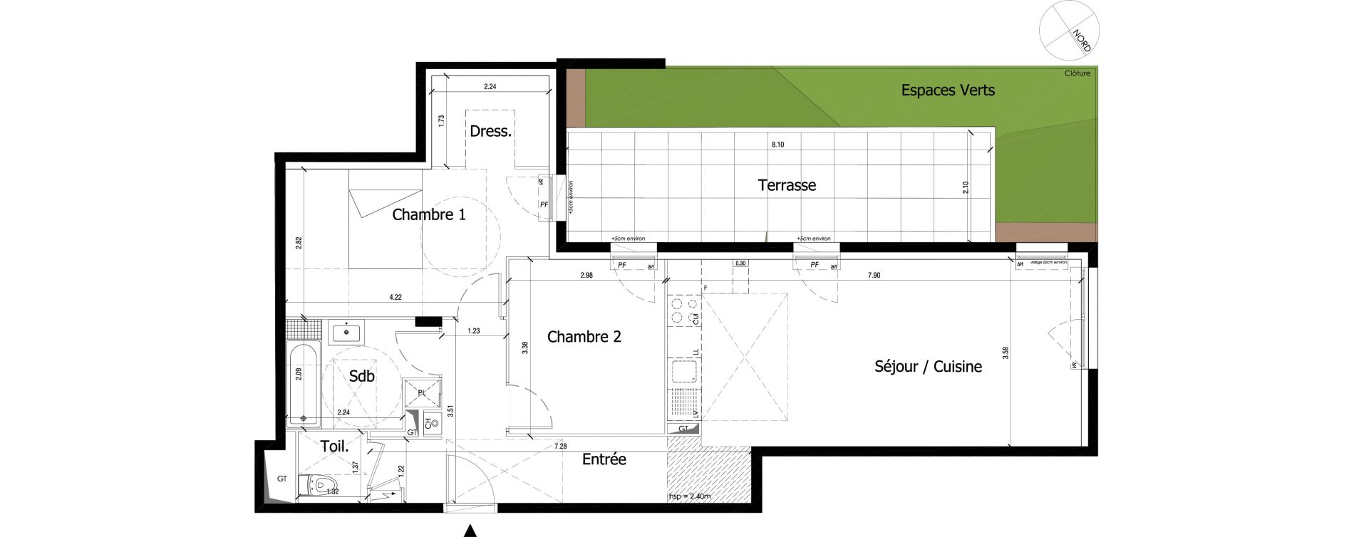 Appartement T3 de 74,35 m2 &agrave; Irigny Centre