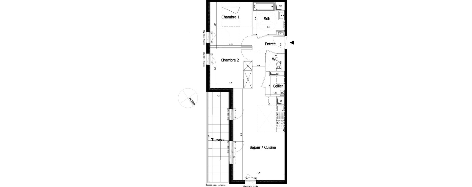 Appartement T3 de 65,50 m2 &agrave; Irigny Centre