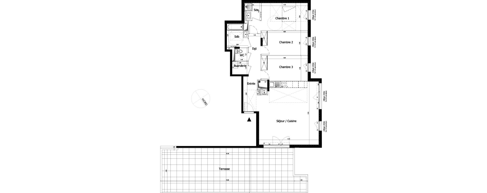 Appartement T4 de 101,50 m2 &agrave; Irigny Centre