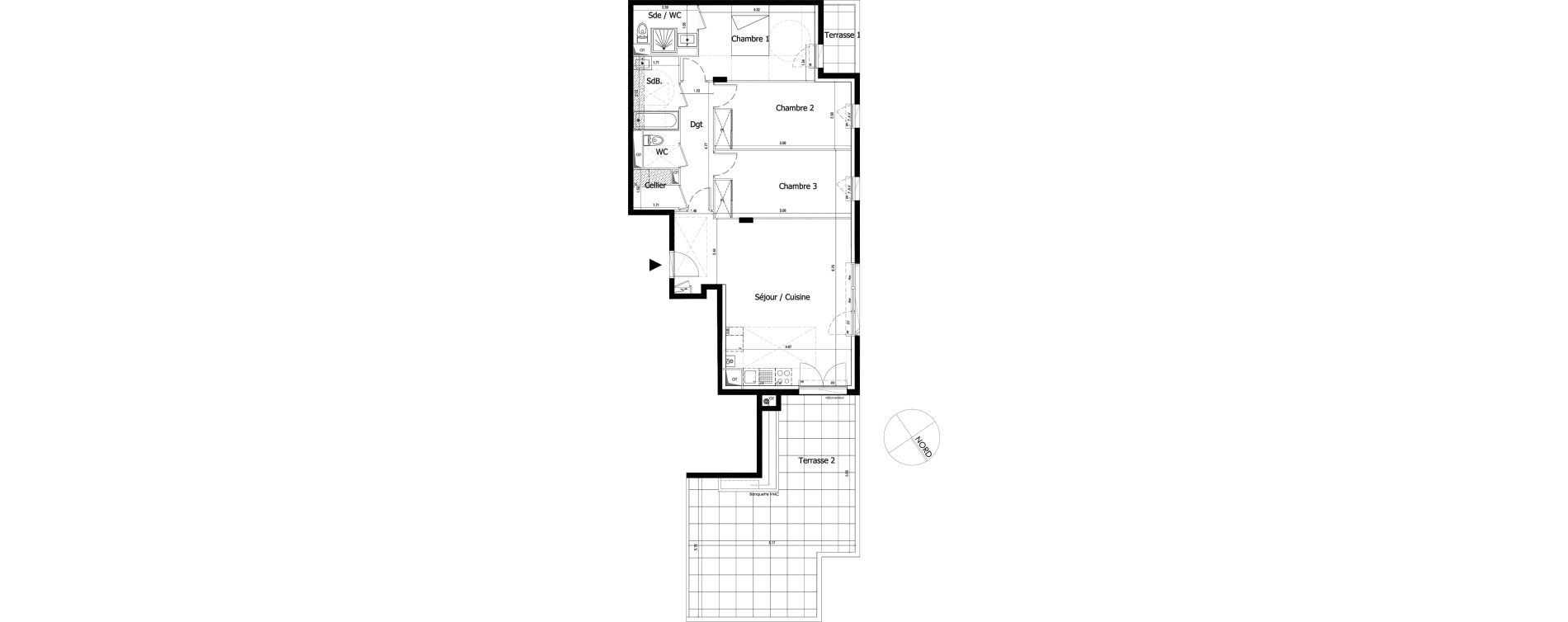 Appartement T4 de 90,15 m2 &agrave; Irigny Centre