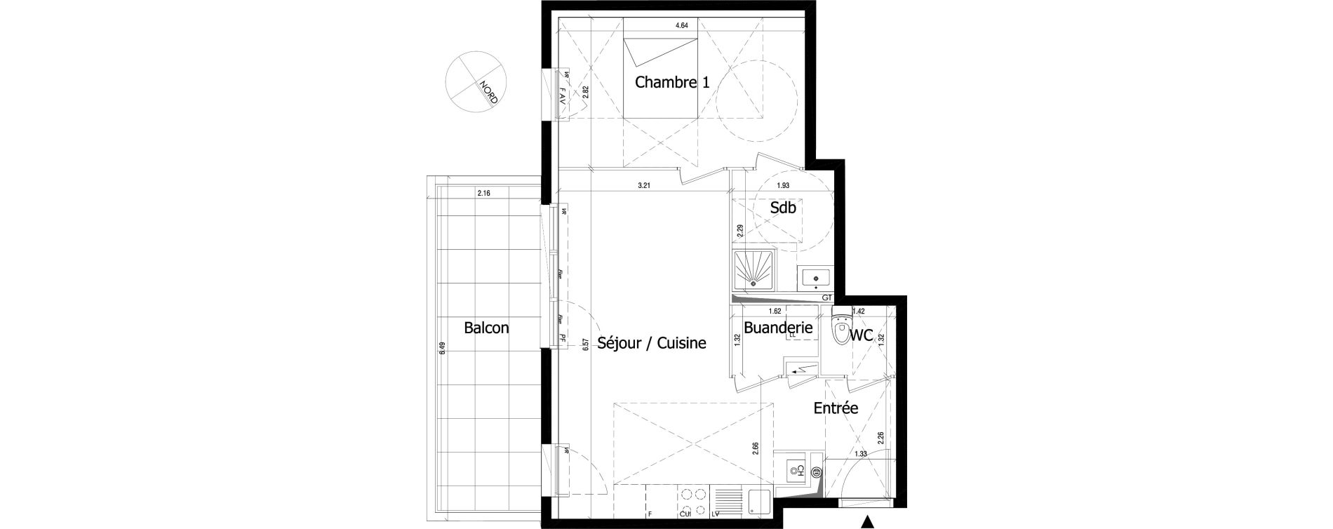 Appartement T2 de 49,15 m2 &agrave; Irigny Centre