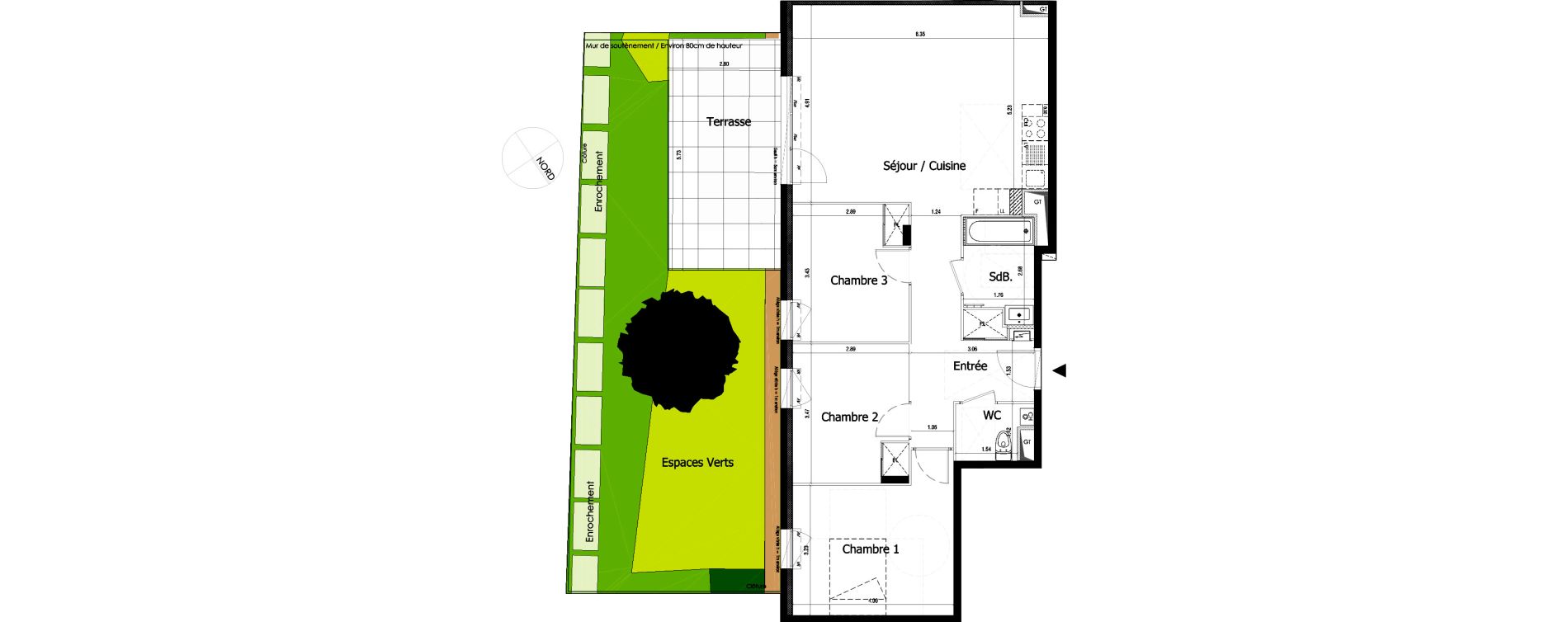 Appartement T4 de 82,40 m2 &agrave; Irigny Centre