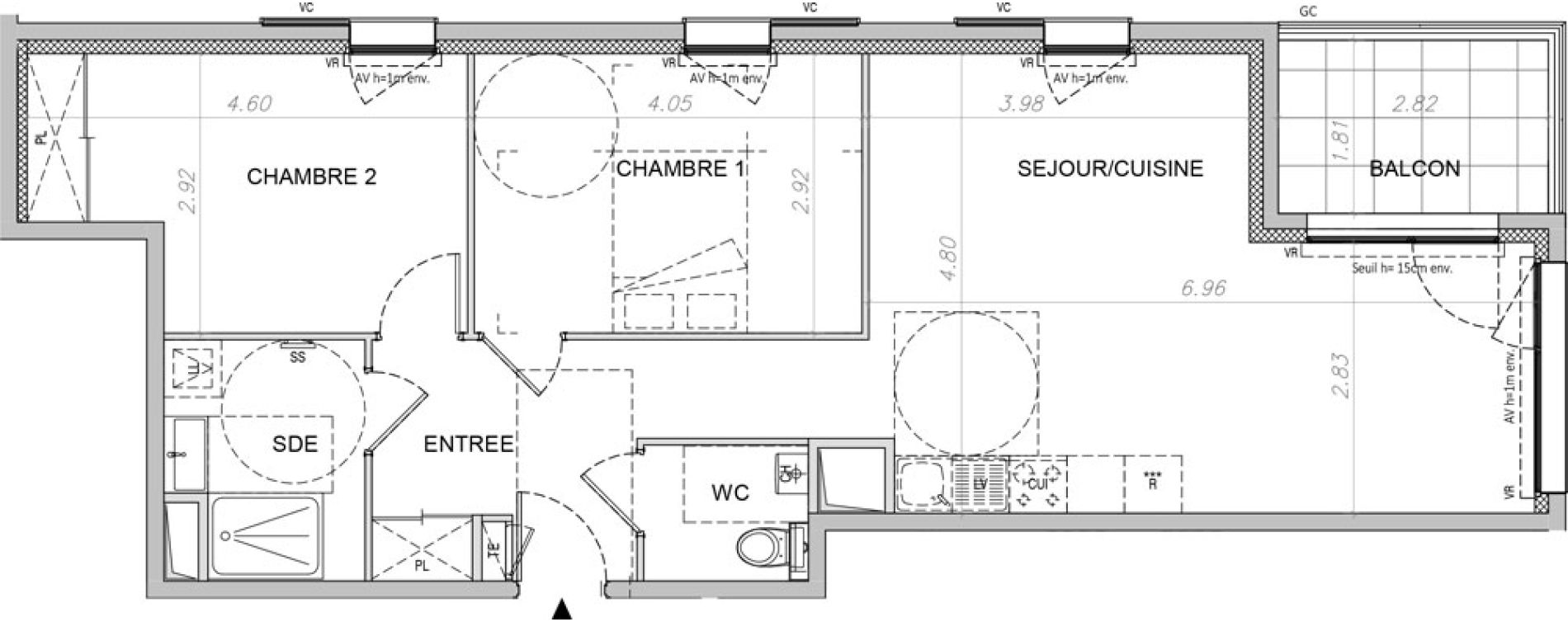 Appartement T3 de 67,41 m2 &agrave; Irigny Centre