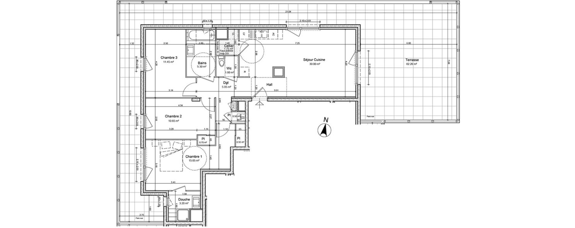 Appartement T4 de 86,40 m2 &agrave; Irigny Centre