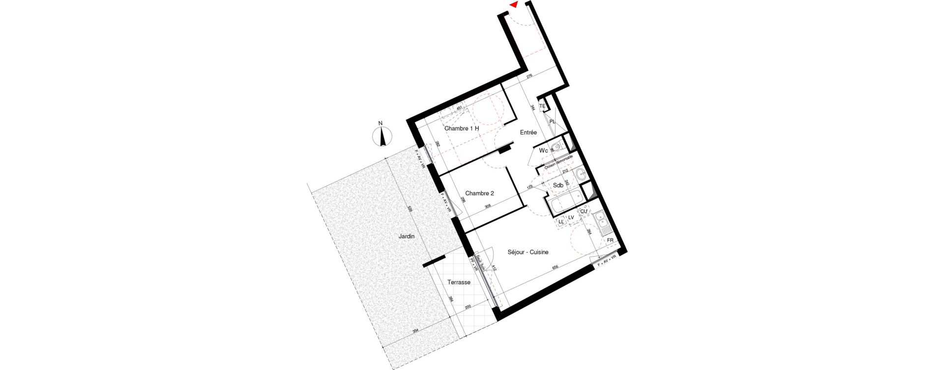 Appartement T3 de 66,15 m2 &agrave; La Tour-De-Salvagny Centre