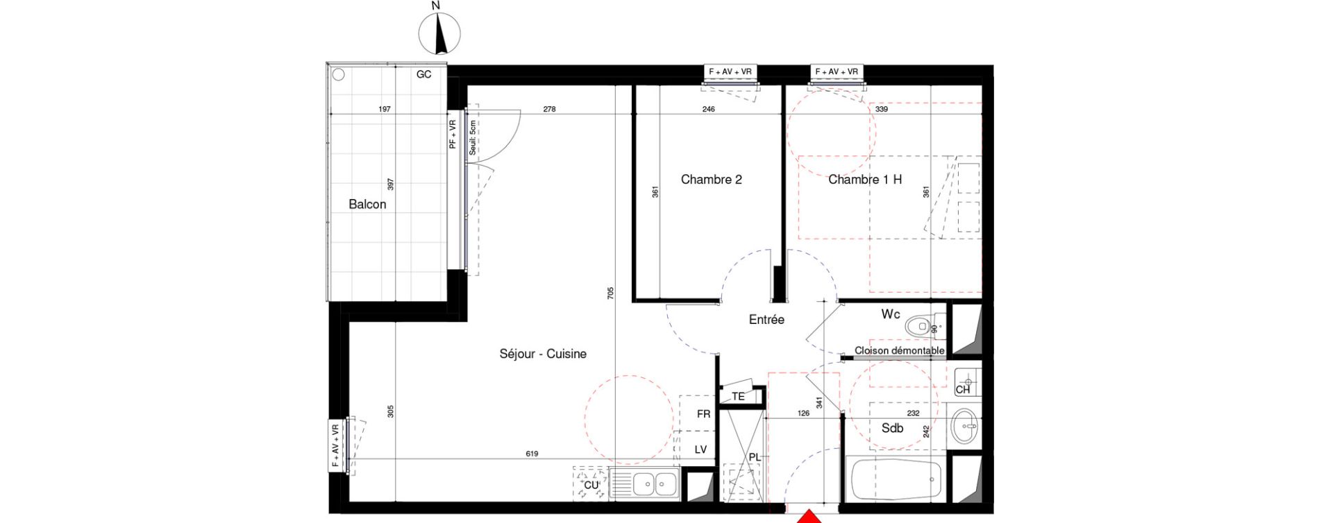 Appartement T3 de 64,15 m2 &agrave; La Tour-De-Salvagny Centre