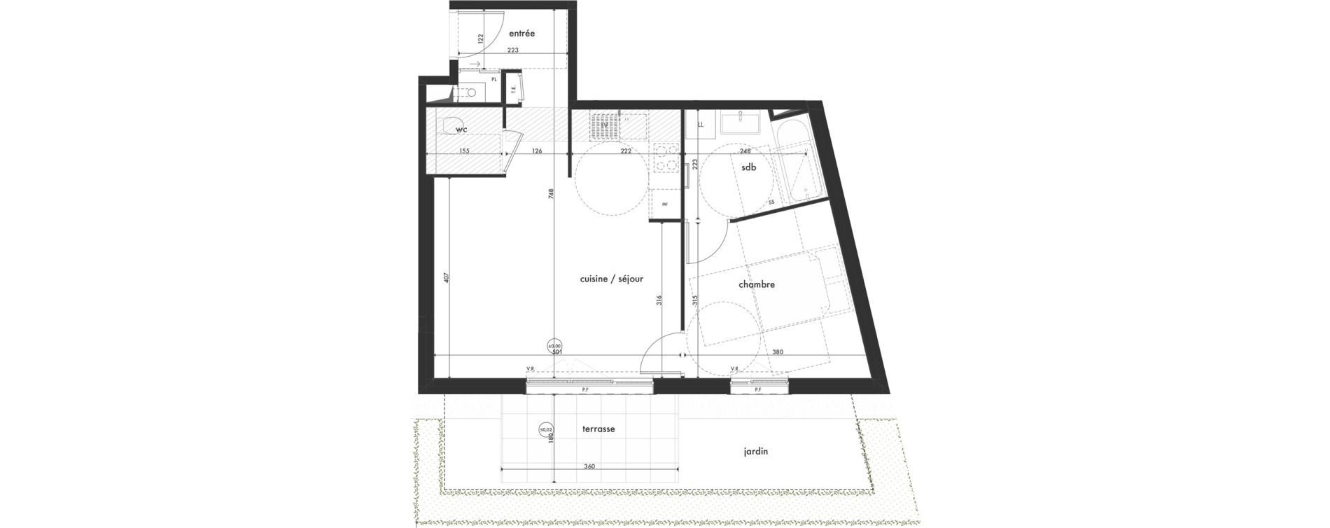 Appartement T2 de 48,10 m2 &agrave; La Tour-De-Salvagny Le domaine du contal