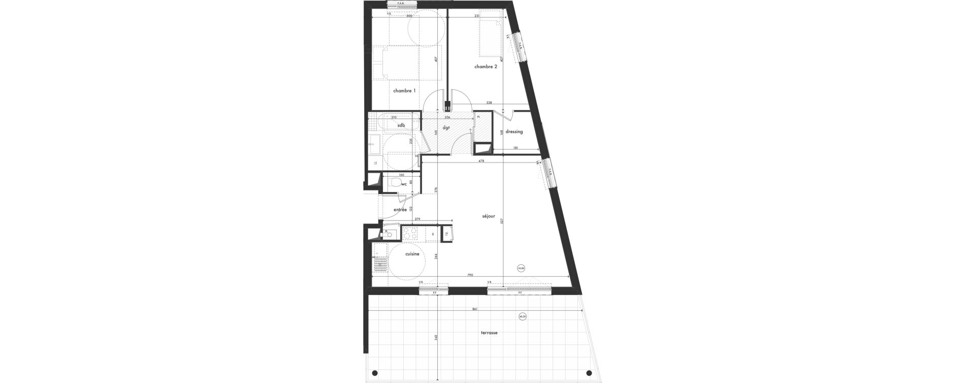 Appartement T3 de 71,31 m2 &agrave; La Tour-De-Salvagny Le domaine du contal