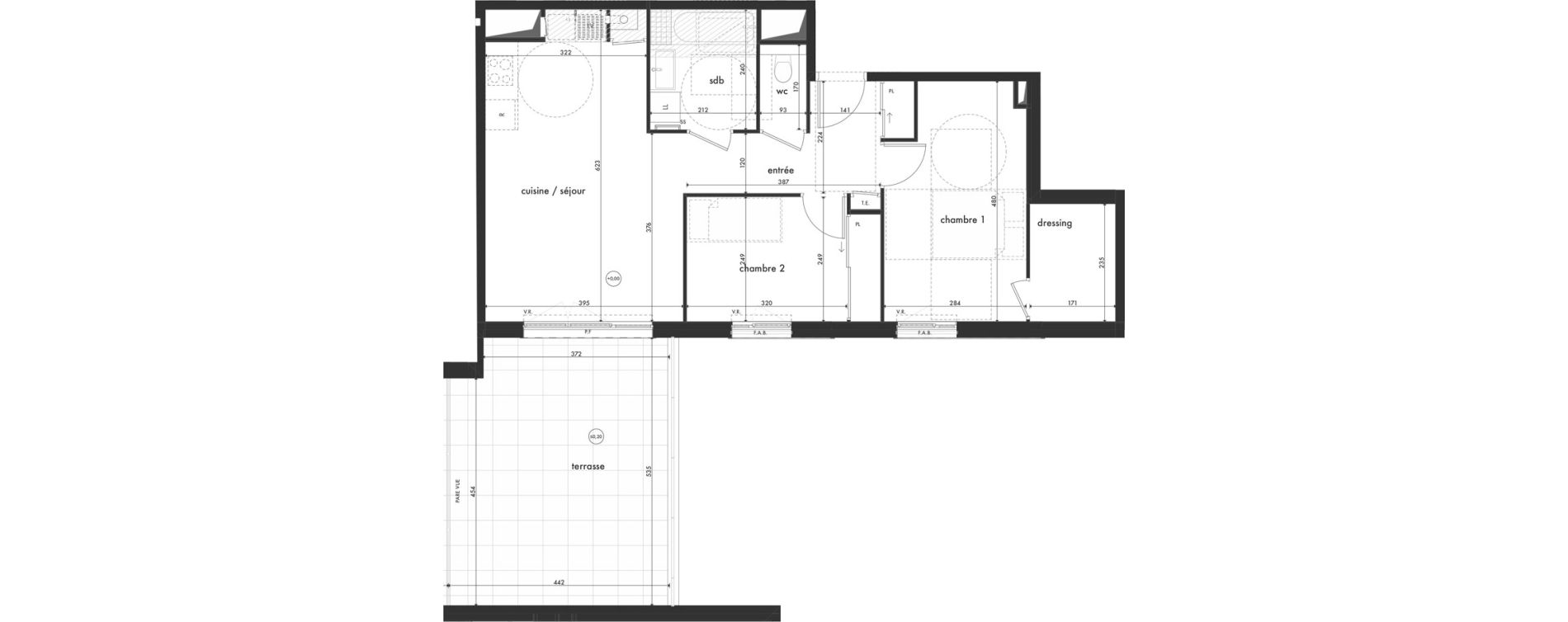 Appartement T3 de 61,38 m2 &agrave; La Tour-De-Salvagny Le domaine du contal