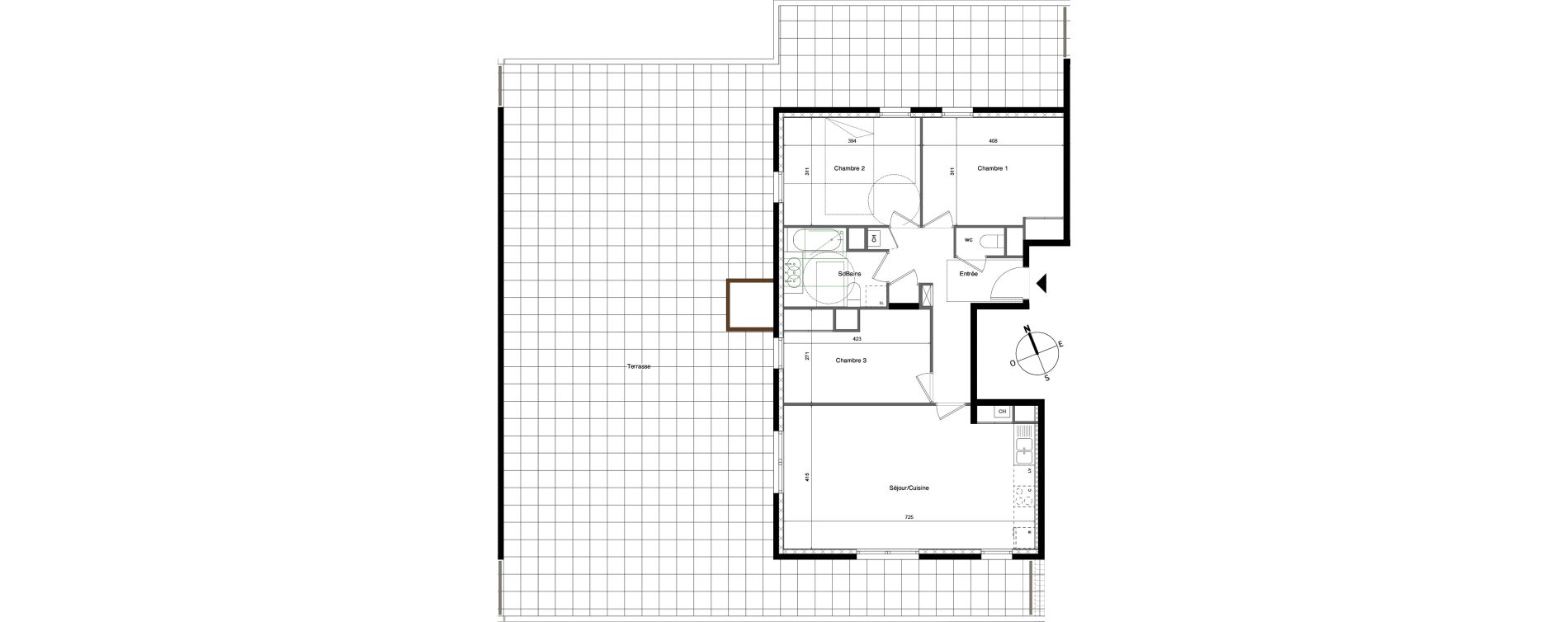 Appartement T4 de 83,10 m2 &agrave; L'Arbresle Centre