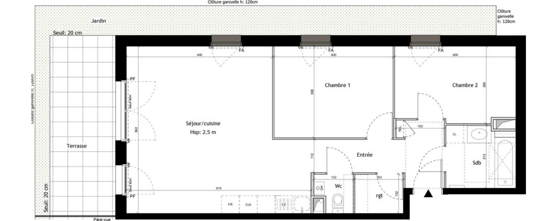 Appartement T3 de 68,30 m2 &agrave; L'Arbresle Centre