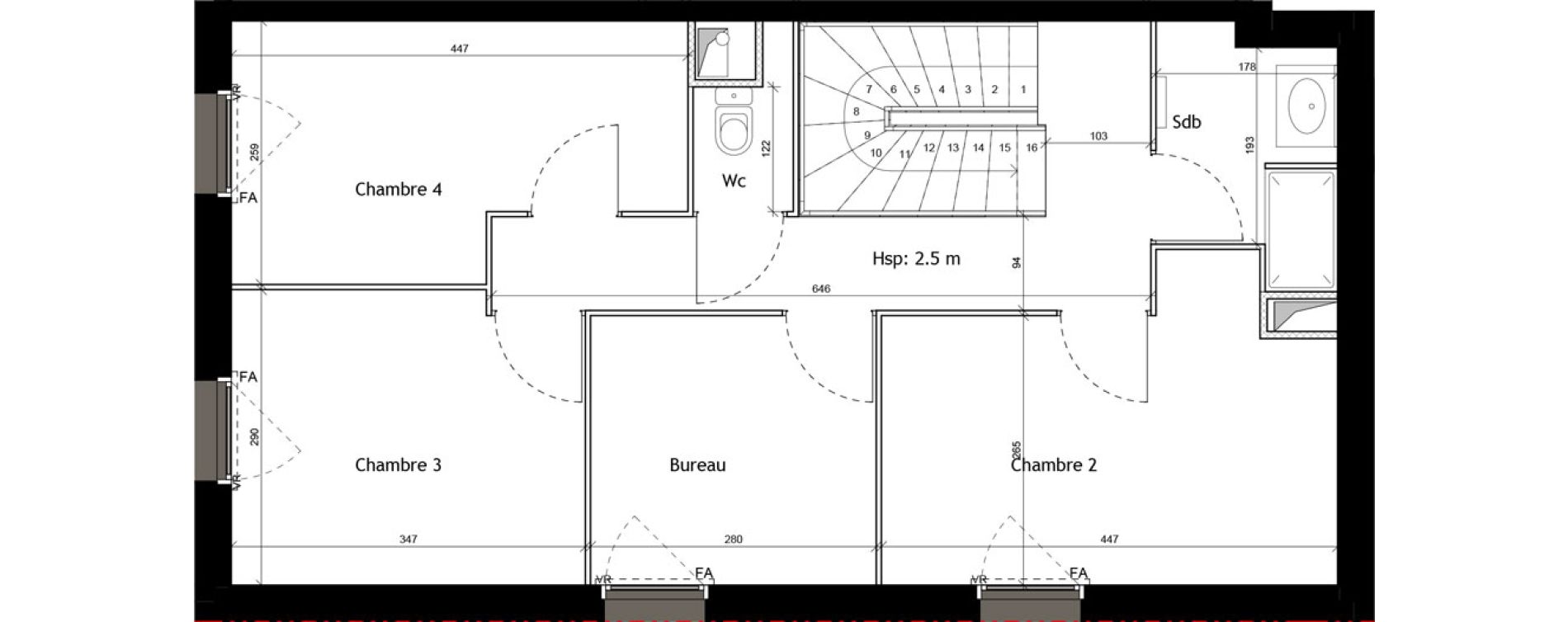 Duplex T5 de 107,40 m2 &agrave; L'Arbresle Centre