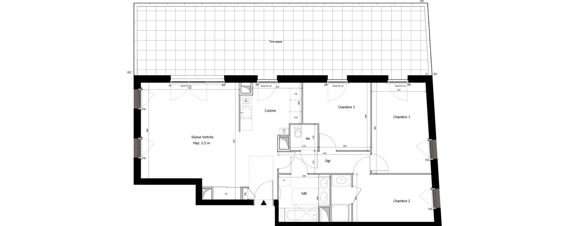 Appartement T4 de 90,00 m2 &agrave; L'Arbresle Centre